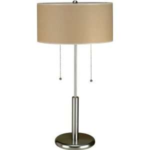   Round About Antique Table Lamp 26.5H Kraft Shade