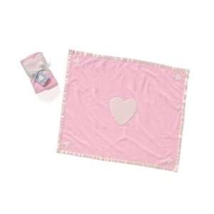  Pink Fleece Baby Blanket with Heart