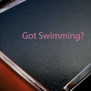  Got Swimming? Pink Decal Swim Pool Diving Window Pink 