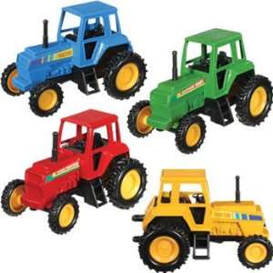  Pull Back Die Cast Tractors (Colors Vary) Toys & Games