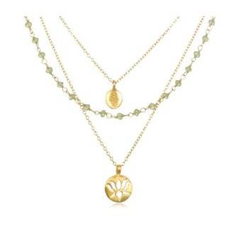 Satya Jewelry Quest for Truth Om Yellow Gold Necklace, 18 Jewelry 
