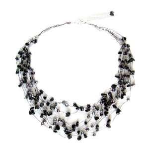  Pearl strand necklace, Midnight Shower Jewelry