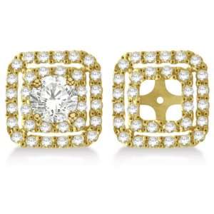   Diamond Earring Jackets in 14k Yellow Gold (1.05ct) Allurez Jewelry