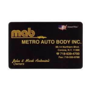  Collectible Phone Card Metro Auto Body (MAB) John & Mark 