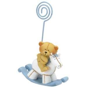  Candle Holder Bear Horse Blue (30 per order) Baby Favors 