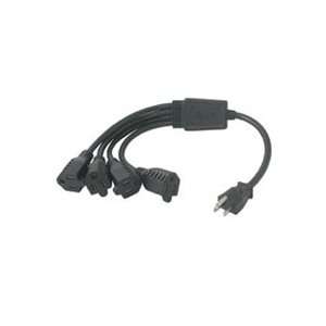  Cables to Go 29806 1 to 4 18 AWG Power Cord Splitter (3 