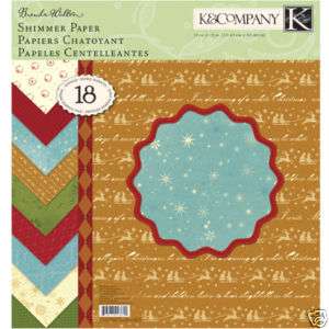Company BW Evergreen 12x12 Shimmer Paper Pad NEW 18p  