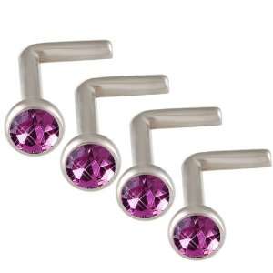 gauge 1mm , 7mm long   316L Surgical Stainless Steel nose rings studs 
