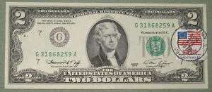 1976 $2 DOLLAR FED RES 1ST DAY ISSUE NOTE GEM CU 8259A  