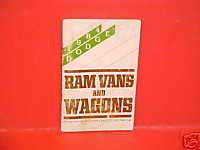 1984 DODGE RAM VANS WAGONS OWNERS MANUAL GUIDE BOOK 84  