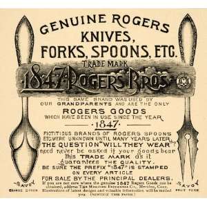  1892 Ad 1847 Rogers Bros. Savoy Silverware Fork Spoon 