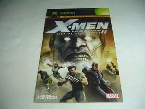 Manual ONLY for X Men Legends II 2   XBox X Box Booklet  