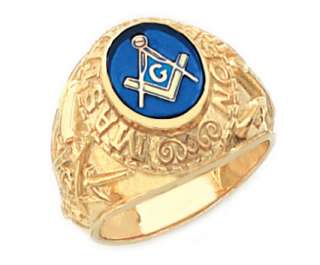   Sterling Silver or Vermeil Gold Masonic Freemason Mason Ring  