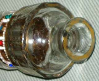 19th Century Victorian Gilt & Jeweled Perfume Bottle  