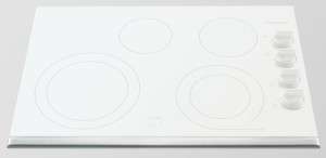   Gallery 30 30 Inch White Electric Stovetop Cooktop FGEC3065KW  