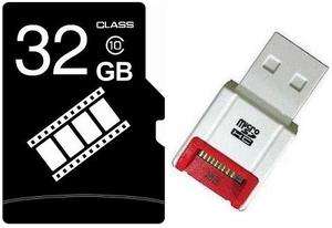 FilmPro 32GB 32G microSD microSDHC SD SDHC Card Class10 + R10W  