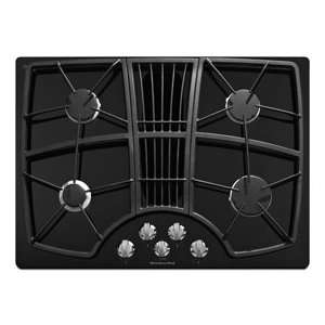  KGCD807XBL   30 In. Width Gas 4 Burners Downdraft Ventilation 