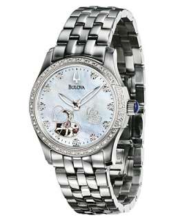 Bulova Watch, Womens Automatic Stainless Steel Bracelet 96R122
