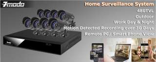 ZMODO 8 Channel CCTV Security DVR Camera System 500GB  