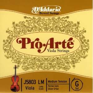  10 ProArte Viola G String Large Scale Medium Tension 