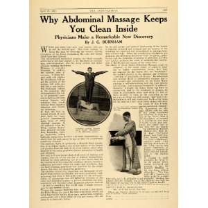   Burnham Abdominal Massage   Original Print Ad