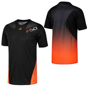 Adidas ClimaCool F50 Mens Black Football Soccer T Shirt Tee Top Jersey 