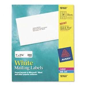  Avery® Easy Peel® White Address Labels LABEL,ADDRESS,1X2 