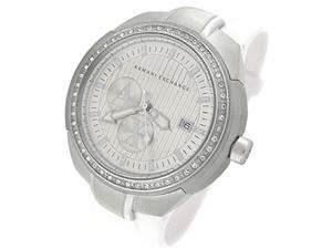    Armani Exchange Date White Rubber 50M Ladies Watch AX5015