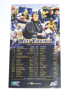 WVU 2010 2011 magnet Basketball Schedule West Virginia  