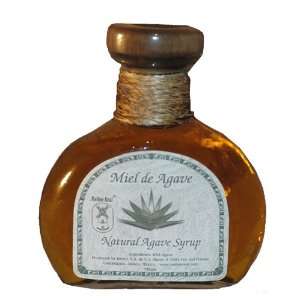Natural Agave Syrup in Hand Blown Glass Bottle  Grocery 