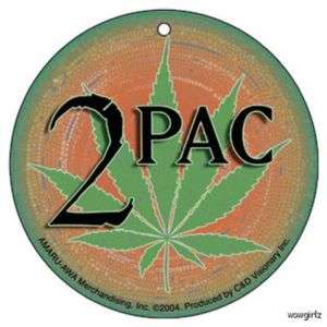 AIR FRESHENER   TU PAC   POT LEAF LOGO   2PAC TUPAC  