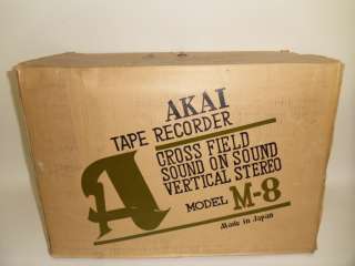 Akai M 8 Reel to Reel Tape Recorder In Original Box  
