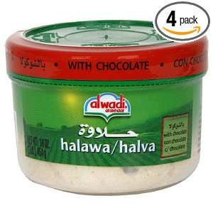 Al Wadi Al Akhdar Halawa/Halva, with Chocolate, 16 Ounce Tub (Pack of 