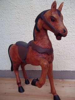 VINTAGE WOODEN CAROUSEL HORSE ROCKING HORSE SOLID WOOD  