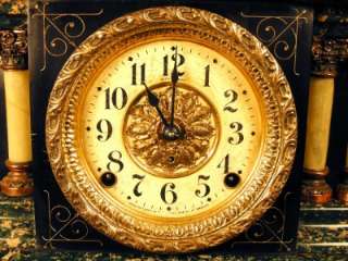 Beautiful Original Antique Seth Thomas Adamantine Mantle Clock   circa 