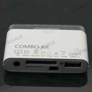   Kit Camera Connection Card Reader USB AV Cable for Apple iPad 2 AC19