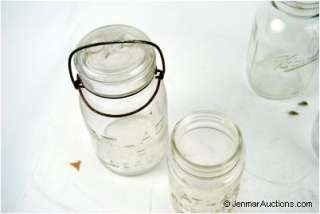 Vintage Clear Canning Jars 3 Ball & 2 Atlas NR  