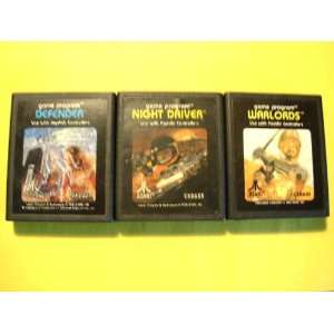  3 Classic Atari 2600 Games DEFENDER , WARLORDS & NIGHT 