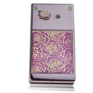   JAVA/FM/Bluetooth Resistive Touch Screen Flip Cell Phone 518 Purple