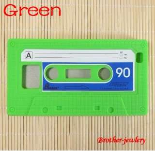 Green Retro Cassette Tape Silicone Case Cover For SamSung Galaxy S2 