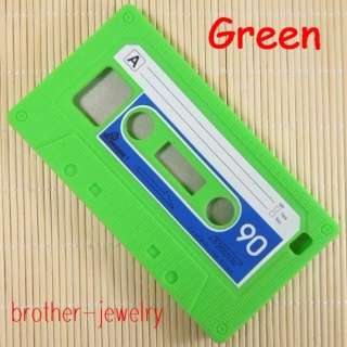 Green Retro Cassette Tape Silicone Case Cover For SamSung Galaxy S2 