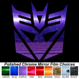 DECEPTICON 18 LARGE Chrome Auto Window Stickers Decals  