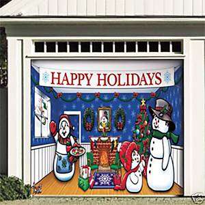 SNOWMAN CHRISTMAS GARAGE DOOR DECOR HOLIDAY SINGLE CAR  