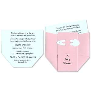  Baby Shower Invitations Diaper Cards for Baby Girl Baby