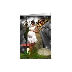  Baby Shower Card   African American Fairy Card Health 