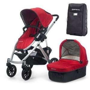  UPPAbaby 0056 DNYTB Denny VISTA Stroller   Red w Travel Bag Baby