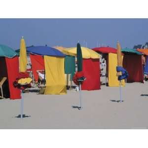  Multi Coloured Beach Tents and Umbrellas, Deauville 