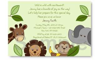 Baby Zoo Animals Baby Shower Invitation Print Your Own  
