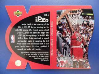 jordan promotion insert card pm1 1997 98 spx basketball details