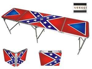 Rebel Beer Pong Table   Southern Pride Confederate Flag  